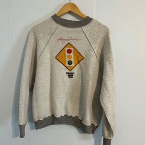 Vintage Amy Grant Straight Ahead Tour Sweatshirt 80s Grey Raglan CCM Merch